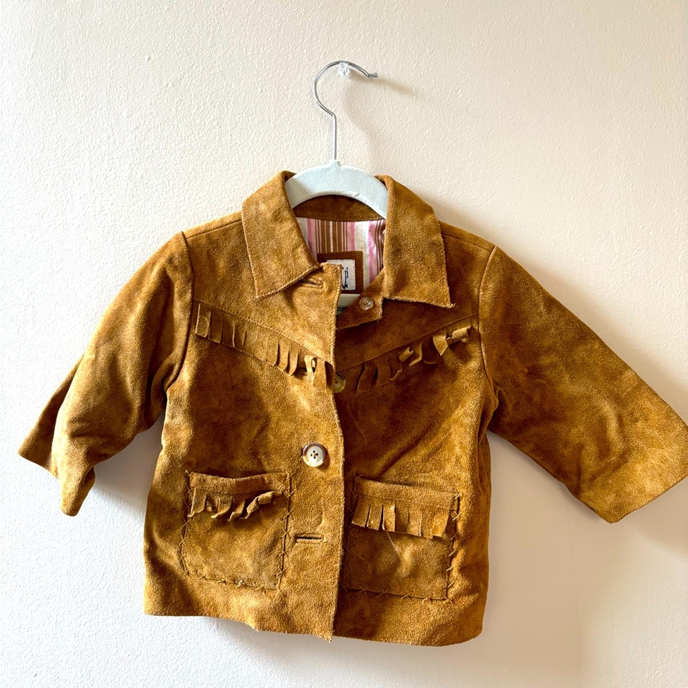 Vintage Gap Suede Fringed Jacket | Sz 6-12 mo